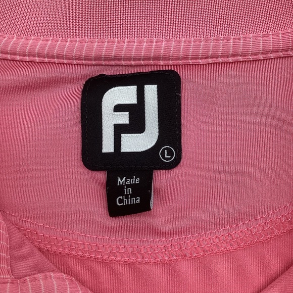 Foot Joy Mens Short Sleeve Golf Polo Shirt Pink Size Large - Picture 4 of 5